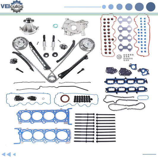 Timing Chain Oil Pump Head Gasket Bolts Set For 2005-2006 for Ford Expedition 5.4L