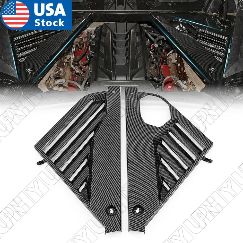 Carbon Fiber Look Engine Bay Panel Cover For Chevy for Corvette C8 20-24