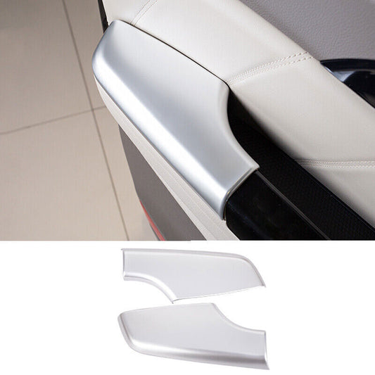 for Kia Carnival 2022-2024 Silver ABS Interior Door Armrest Panel Trim Cover 2P