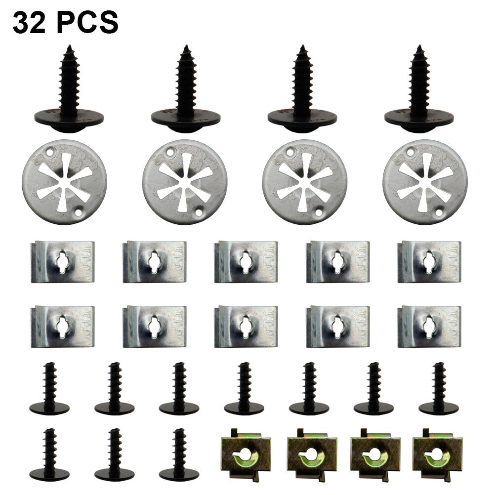 32 x Unterfahrschutz Einbausatz Clips Unterboden Schrauben Fur for VW for Golf , for Seat Leon