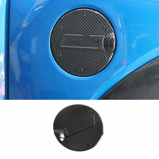 for Ford F150 F-150 2015-2020 Carbon Fiber Fuel Filler Gas Tank Cap Cover Trim