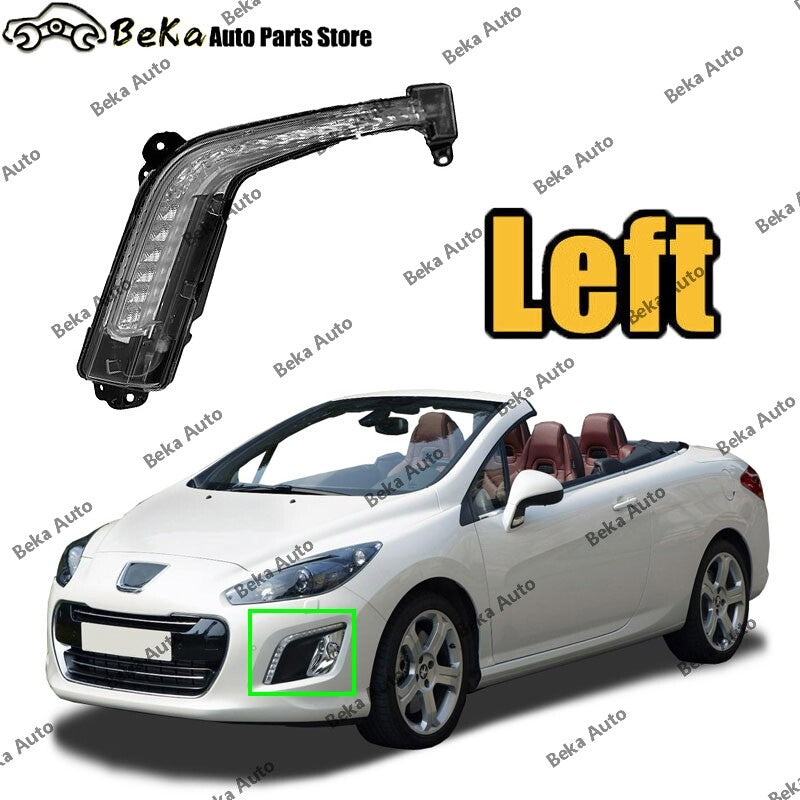 for Peugeot 308 cc Convertible 2011-2014 Left Front LED DRL Daytime Running Lamp