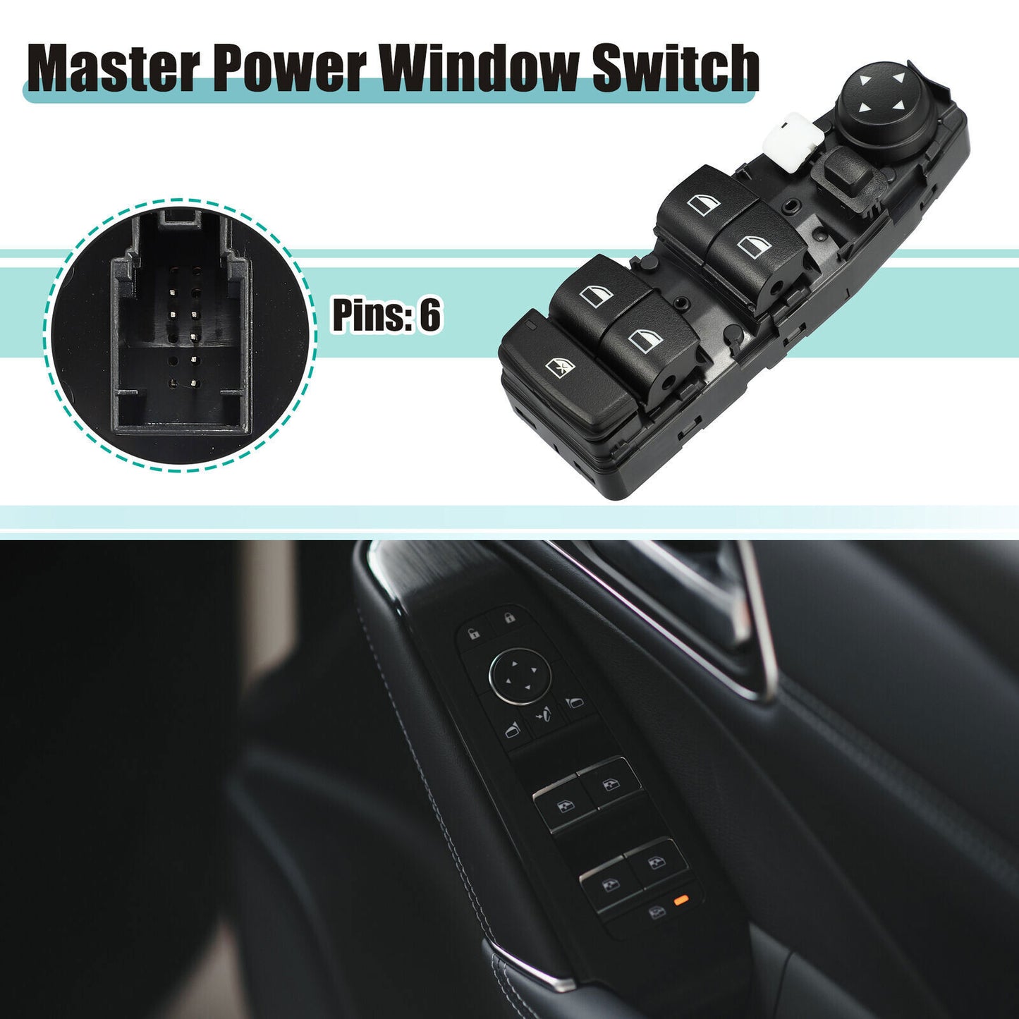 for BMW 320i 2012-2017 61319208108 Power Window Switch Front Left Driver Side 1