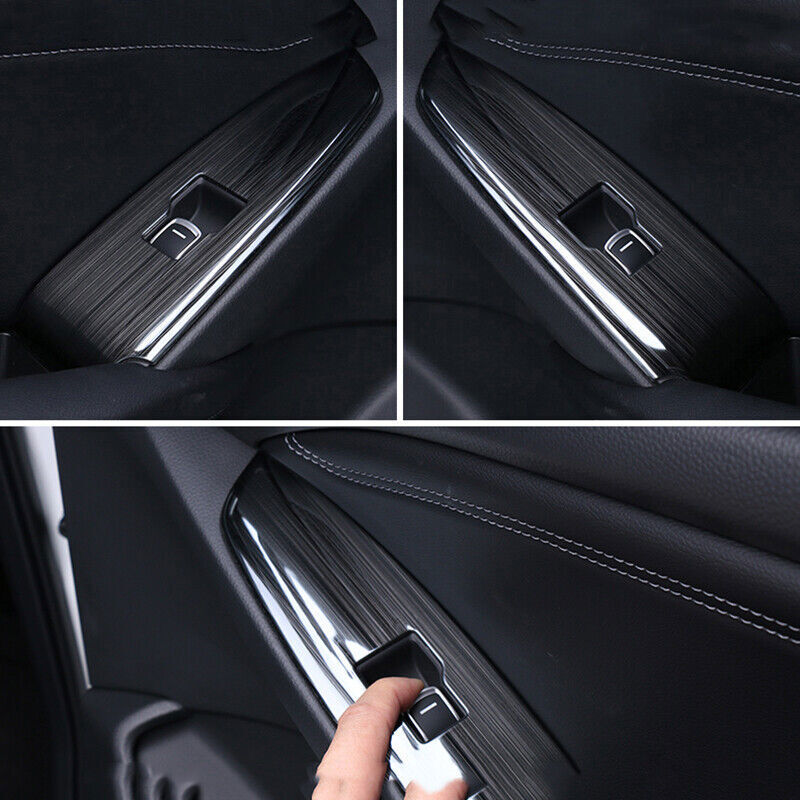 for Honda Accord 2018-2021 Black Titanium Inner Window Switch Panel Cover Trim