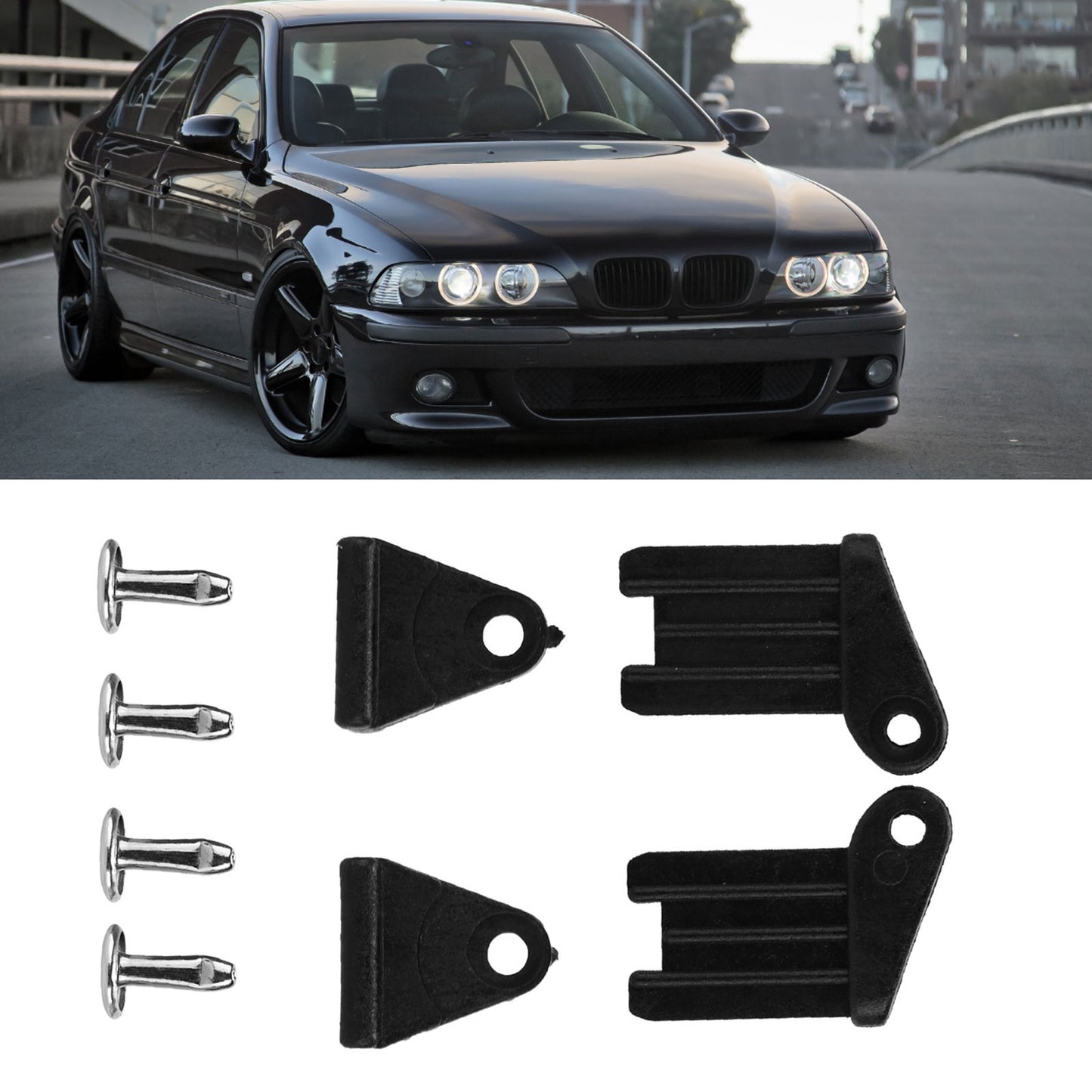 2 Sets Rear Sunshade Sunblind Repair Kit For 5 Series E39 E46 E60 E65 E66 3