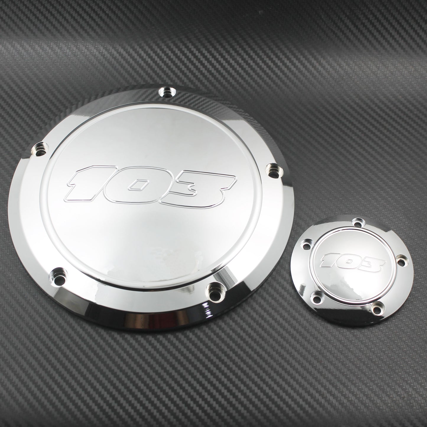 All Chrome 103 Derby Timing Timer Cover Fit for Harley Dyna Softail FXS Touring
