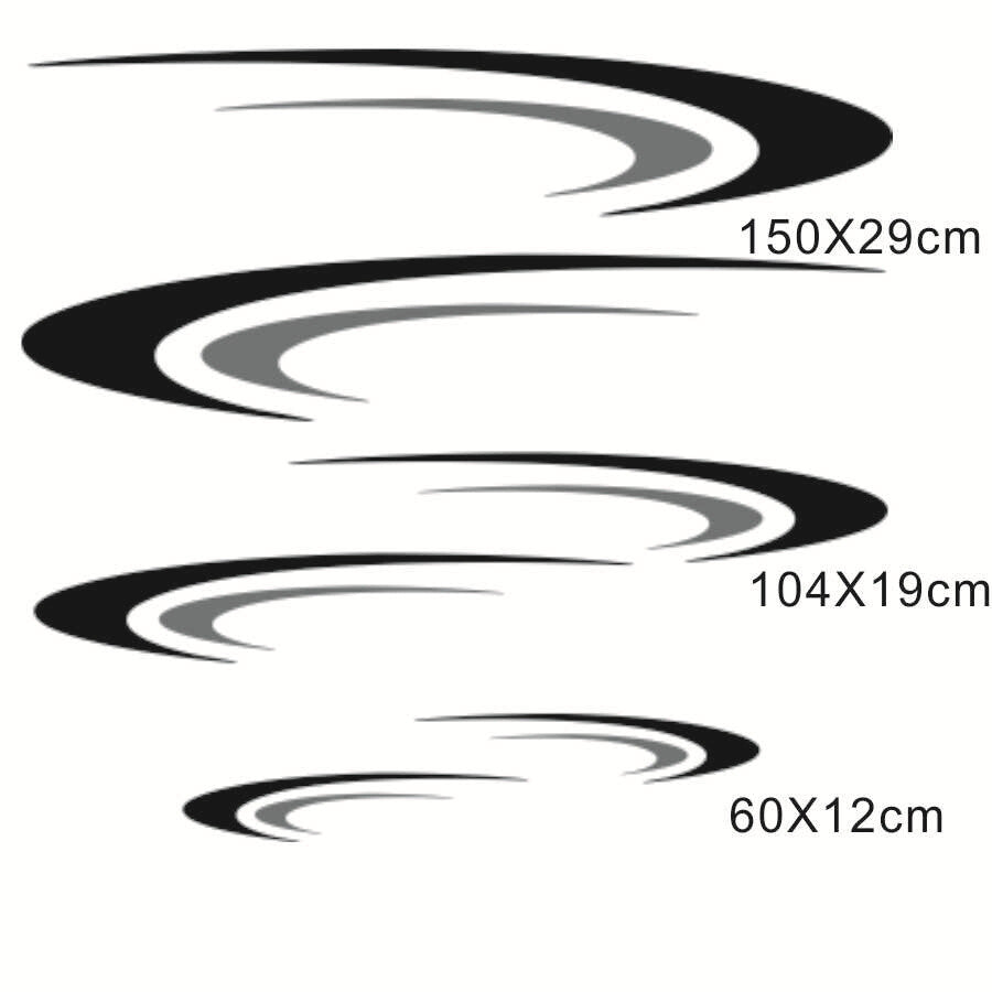 6x Stripes Graphics Vinyl Graphics Kit Decals Car Stickers For Camper RV Trailer