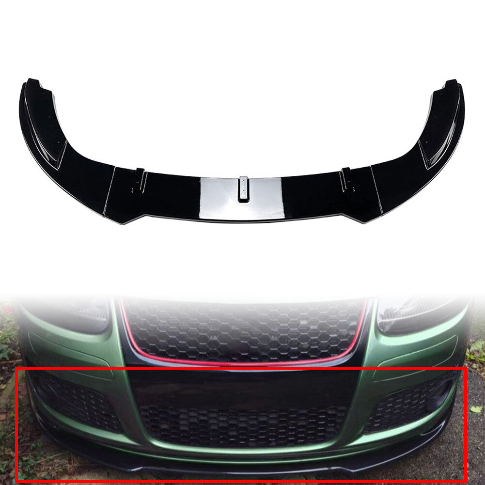 Black Front Bumper Lip Spoiler Splitter for VW for Golf 5 for Jetta MK5 GLI 2003-2008
