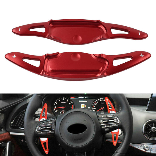 For 18-up for Kia Stinger CK K8 Red Aluminum Steering Wheel Paddle Shifter Extension