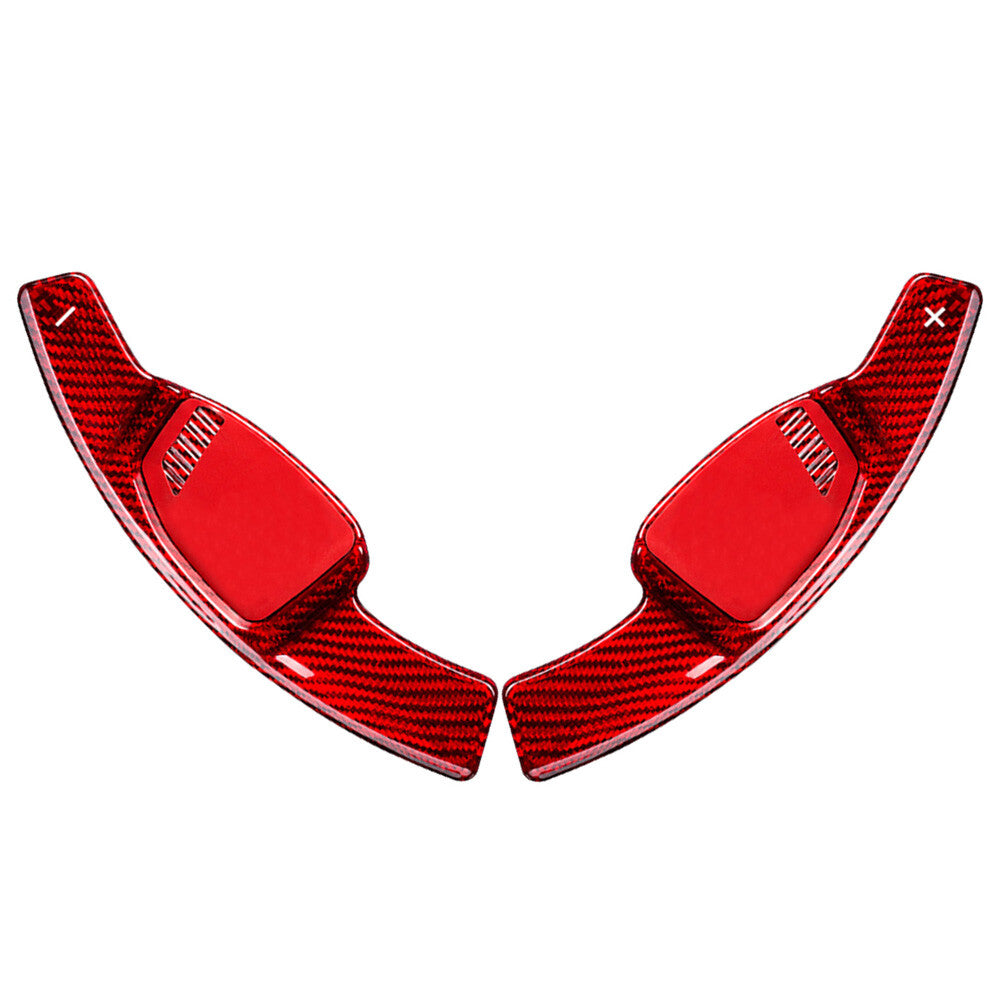 Fit for Audi RS5 RS7 2021 Steering Wheel Paddle Shifter Extension Carbon Fiber Red