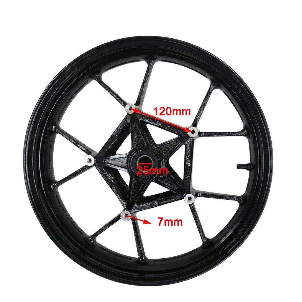 Black front rims are suitable for BMW S1000RR models from 2009, 2010, 2011, 2012, and 2014.