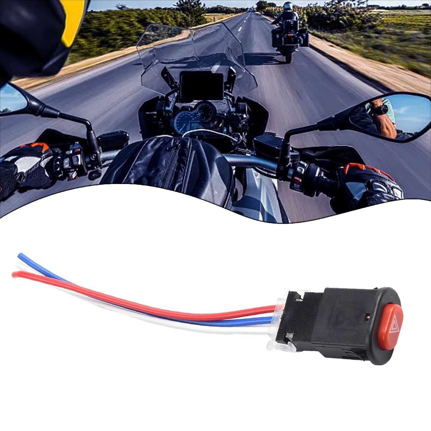 Switch Plastic Scooter 40x25mm Accessories Double Flash Lamp