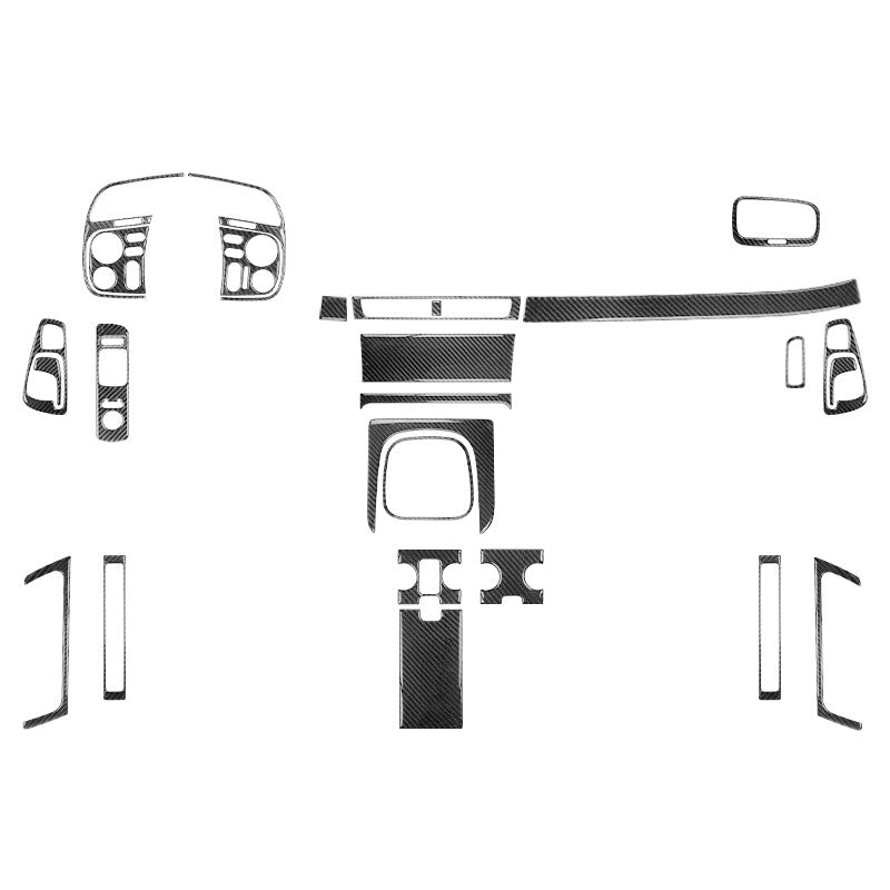 27Pcs Carbon Fiber Interior Full Sets Cover Trim Kit for Honda S2000 2004-2009