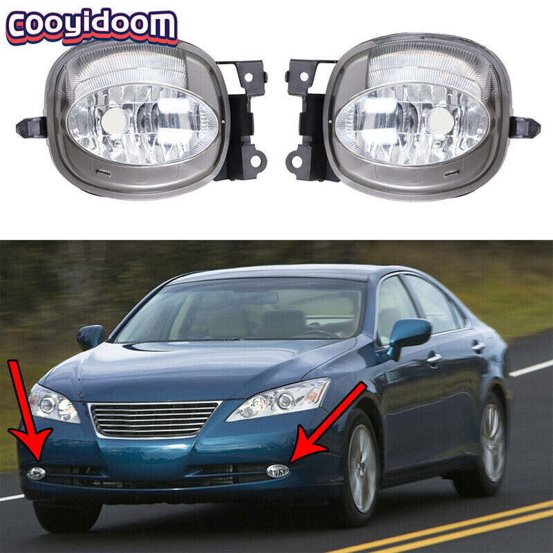 new pair of front fog light lenses without bulbs, suitable for 2007-2009 for Lexus ES350.