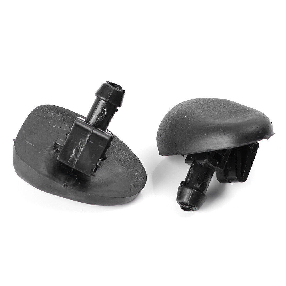 2-piece windshield washer nozzle for Peugeot 206 for Citroen C2, black ABS.