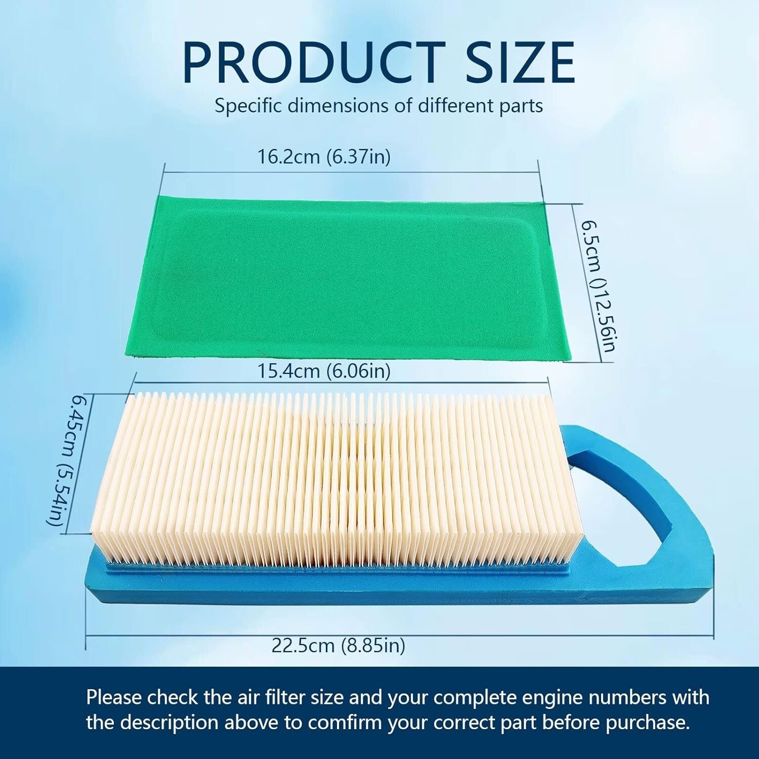 2xAirPre Filter For BS 4211 4214 5077h 697153 795115 653202 M149171