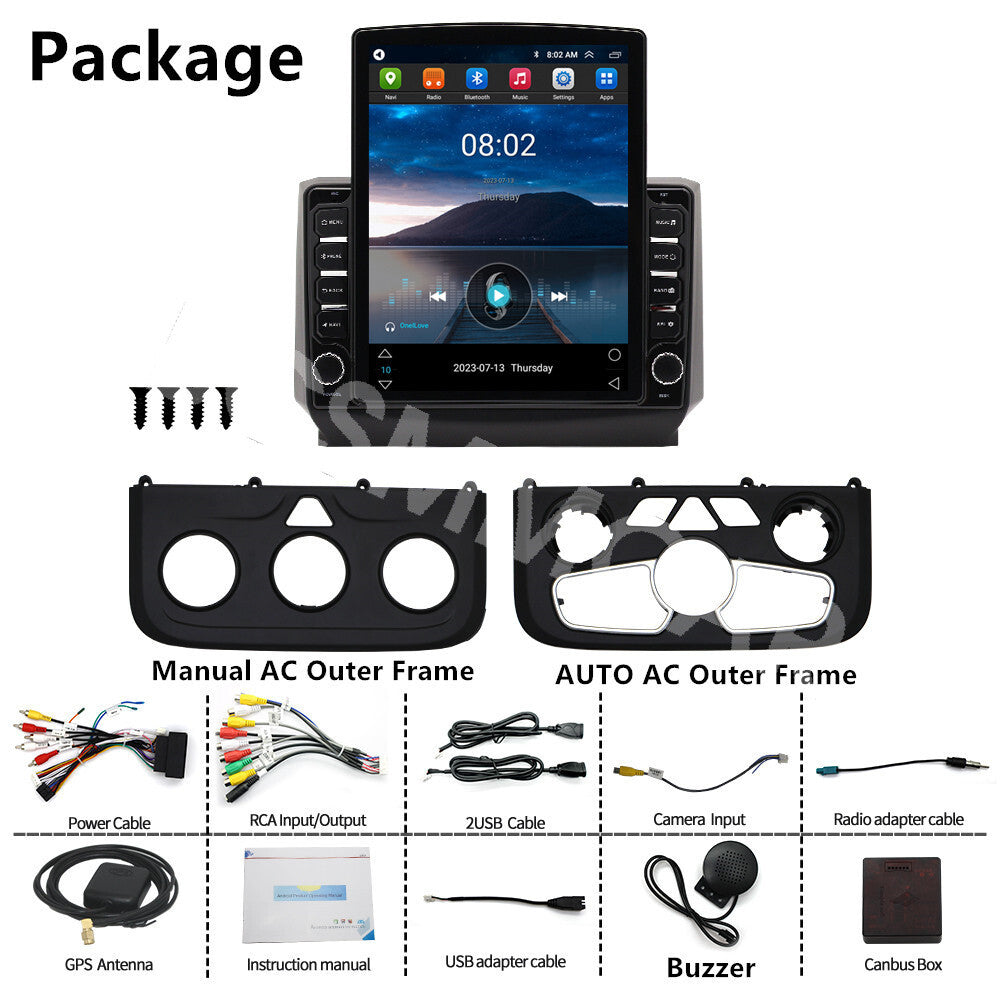 Android 13 Car Radio Touch Screen 4GB+32GB Fit for Dodge for RAM 5500 2013-2019