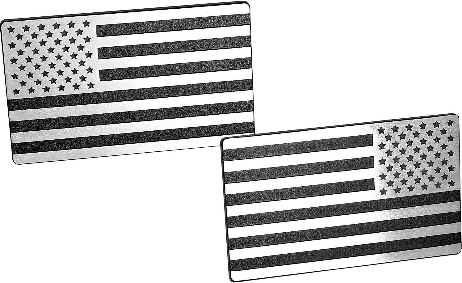 Car side fender rear badge sticker American flag chrome black  for ford  2x