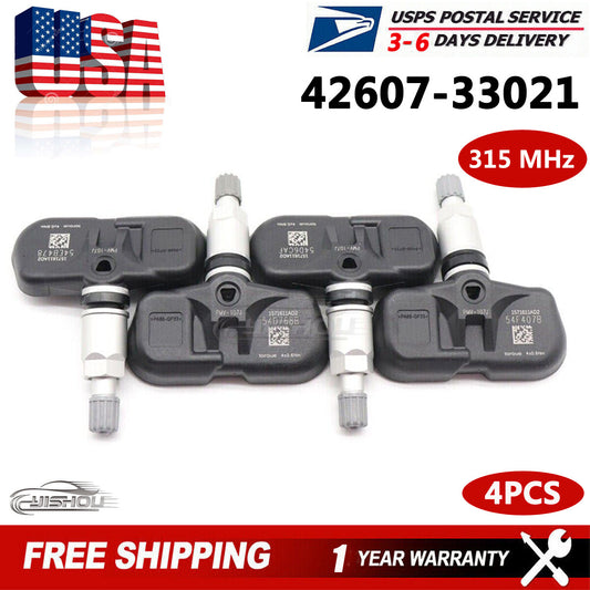 Set of 4 PMV-107J TIRE PRESSURE SENSOR TPMS 42607-33021 for Toyota for Lexus for Scion