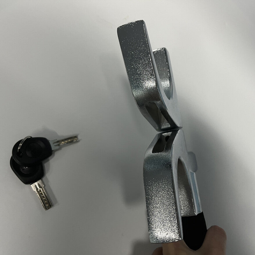 Reasuu Steering Wheel Lock Anti-Theft Device, Adjustable Length Double Hook