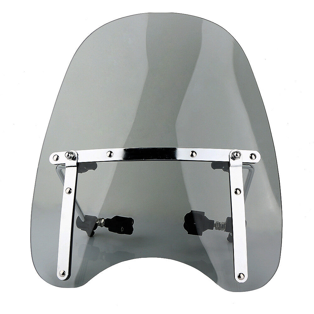 Universal large 7/8-inch and 1-inch smoked motorcycle windshields suitable for Harley -Davidsons.