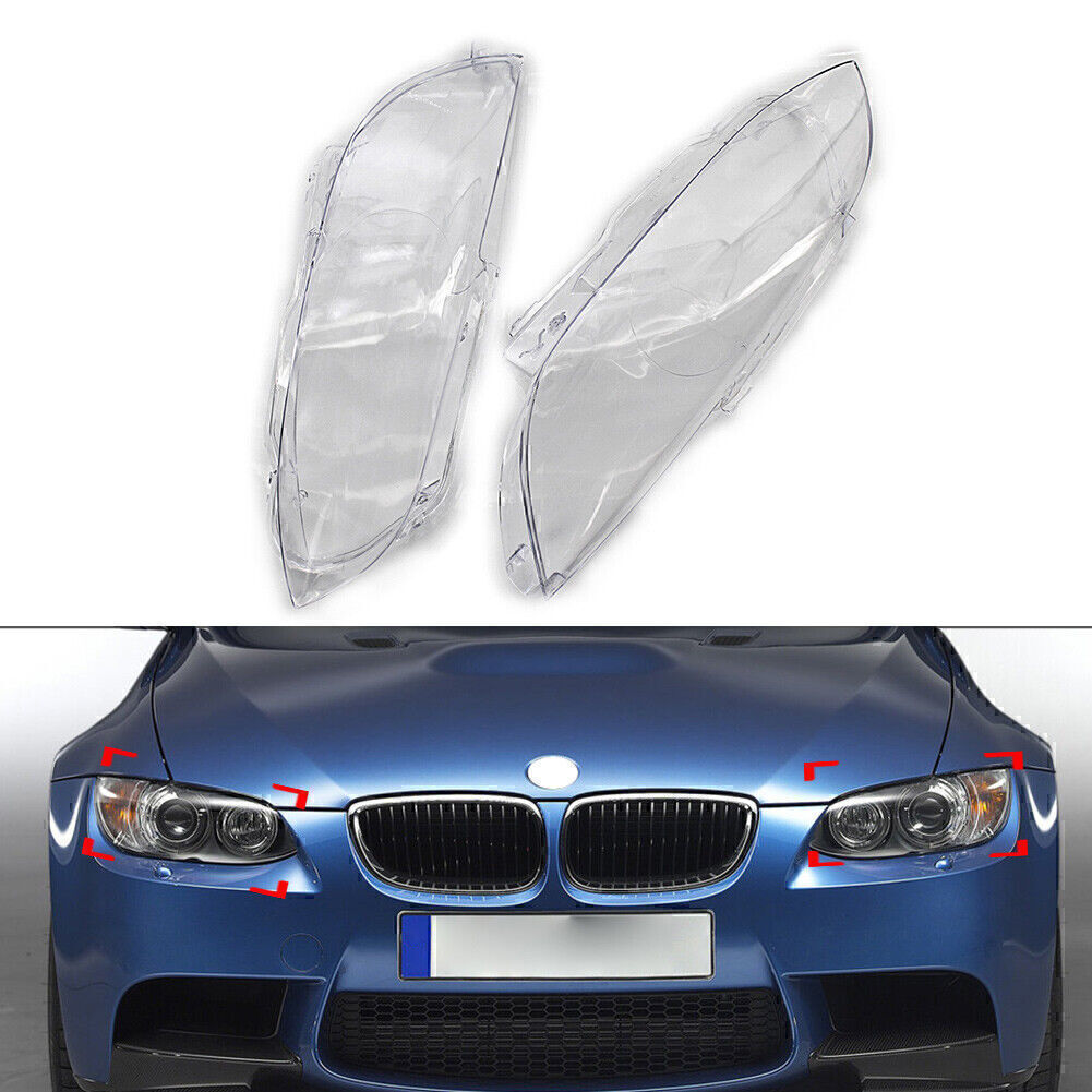 Pair Of Headlight Head Lamp Cover for BMW E92 E93 M3 328i 335i 20062009