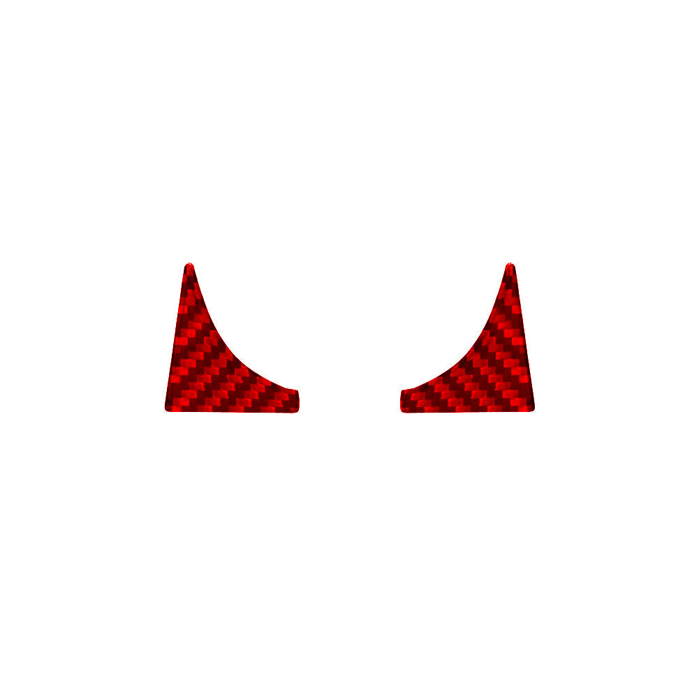 2X Red Carbon Fiber Rear Door CUP Holder Cover Trim for Ford Ranger 2019-2022