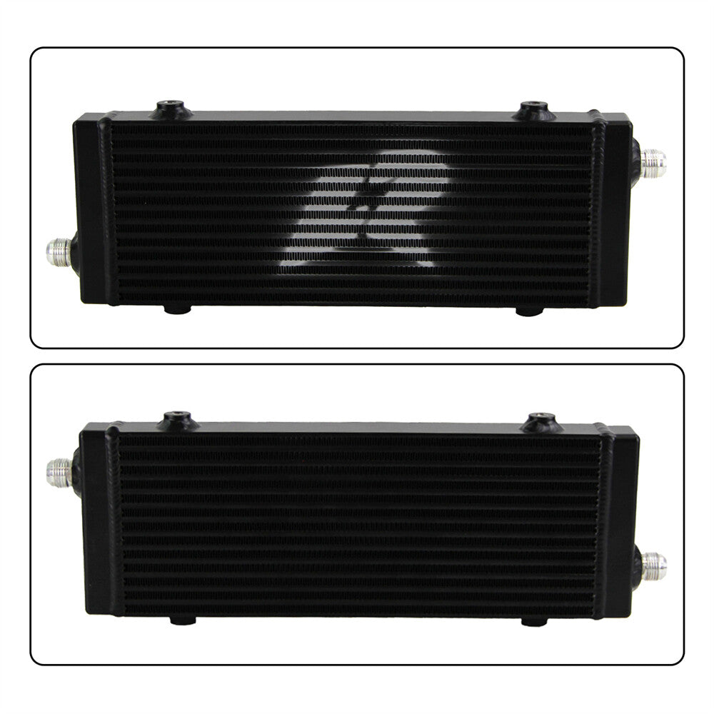 Universal Cross Flow Pass Bar  Plate Oil Cooler Medium Black
