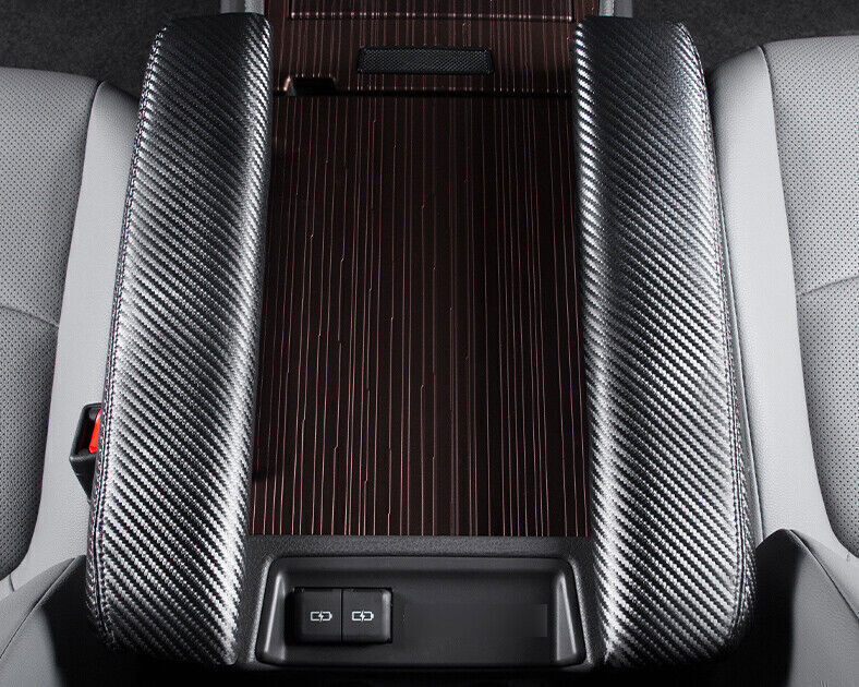 PU Carbon Fiber Style Armrest Box Holster Molding Trim for Toyota for Sienna 21-2024
