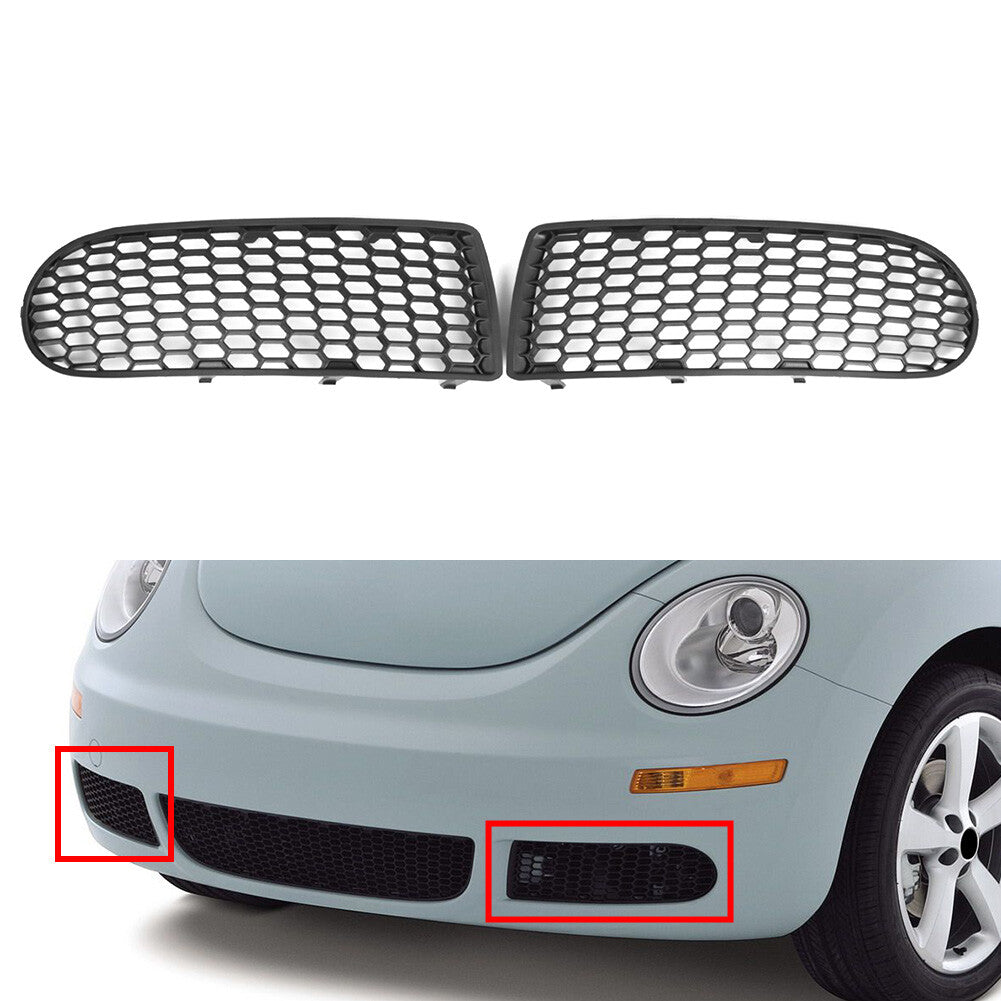 Honeycomb Front Bumper Fog Light Grille for Volkswagen Beetle 2005-10 Left Right
