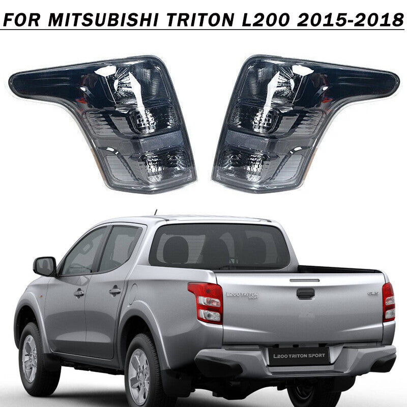1Pair for Mitsubishi Triton L200 2015-2018 Rear Tail Light Brake Lamp (no Bulbs)