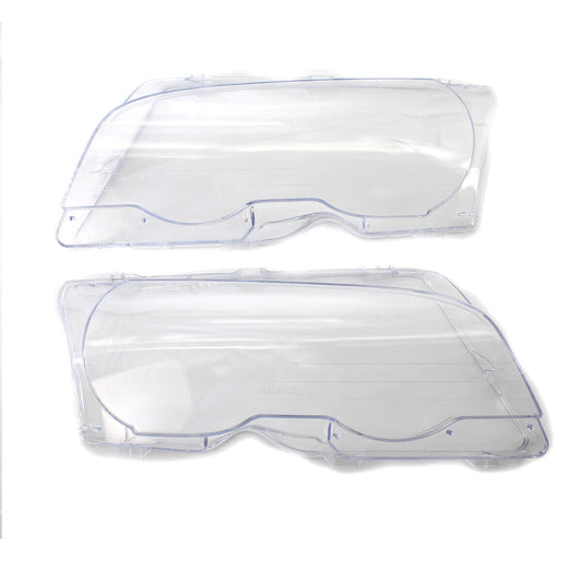 2PCS Car Headlight Cover Lens For 99-02 for BMW E46 2DR M3 2001-2006 Pre-facelift