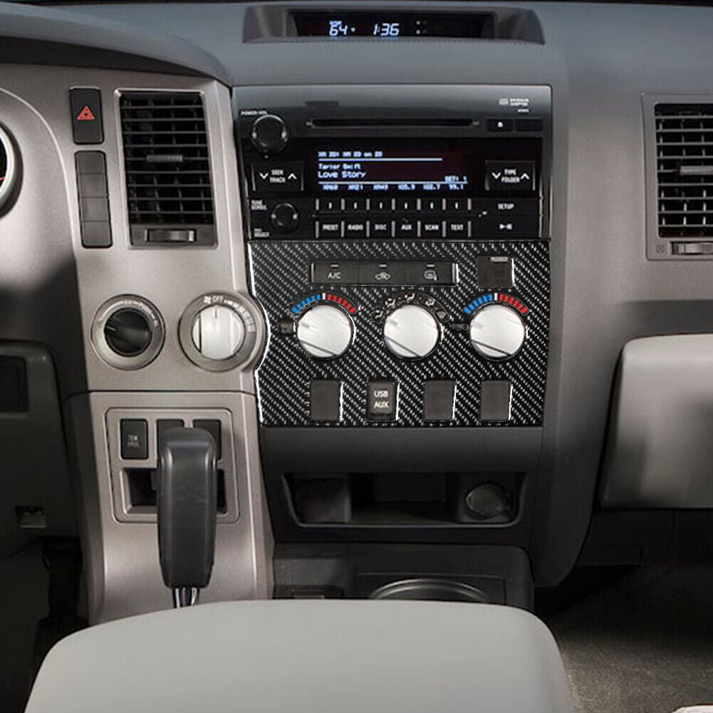 Console Climate Control Panel Carbon Fiber Trim for Toyota Tundra 2007-2013