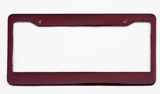 Car license plate frame cover cap trunk red carbon fiber suitable for Toyota