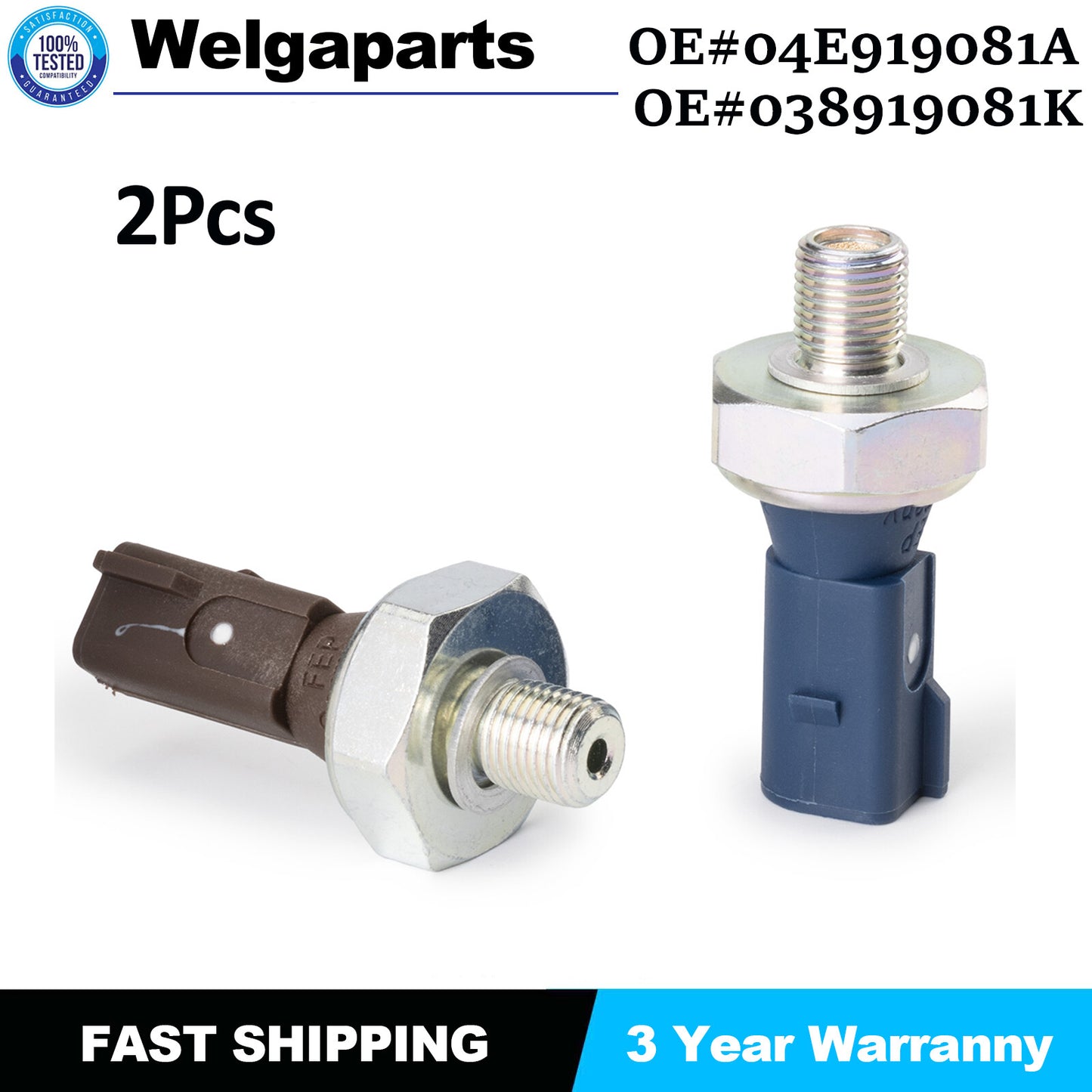 2PCS Oil Pressure Sensors Switch Set Fits for Audi A4 Q5 TT for VW for Jetta 04E919081A