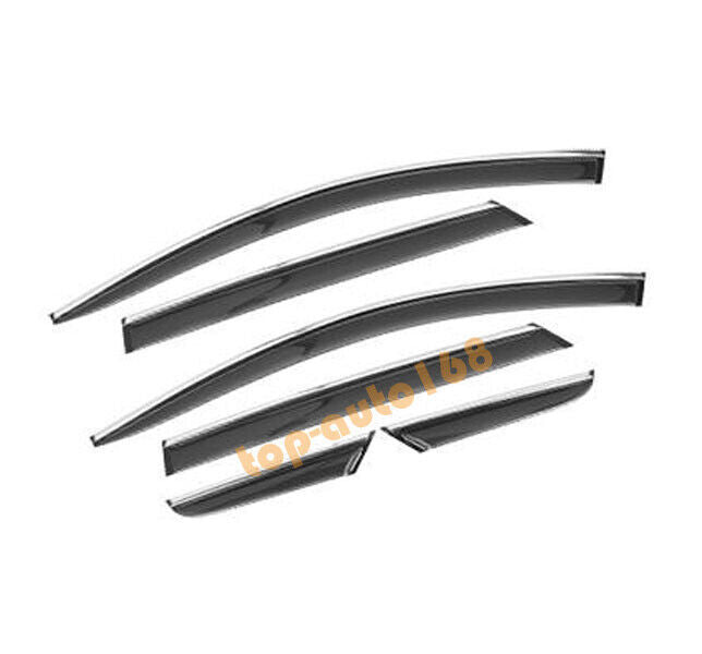 6pcs for Kia K5 2021-2024 side Window Visors Sun Rain Guard Deflectors W/Chrome