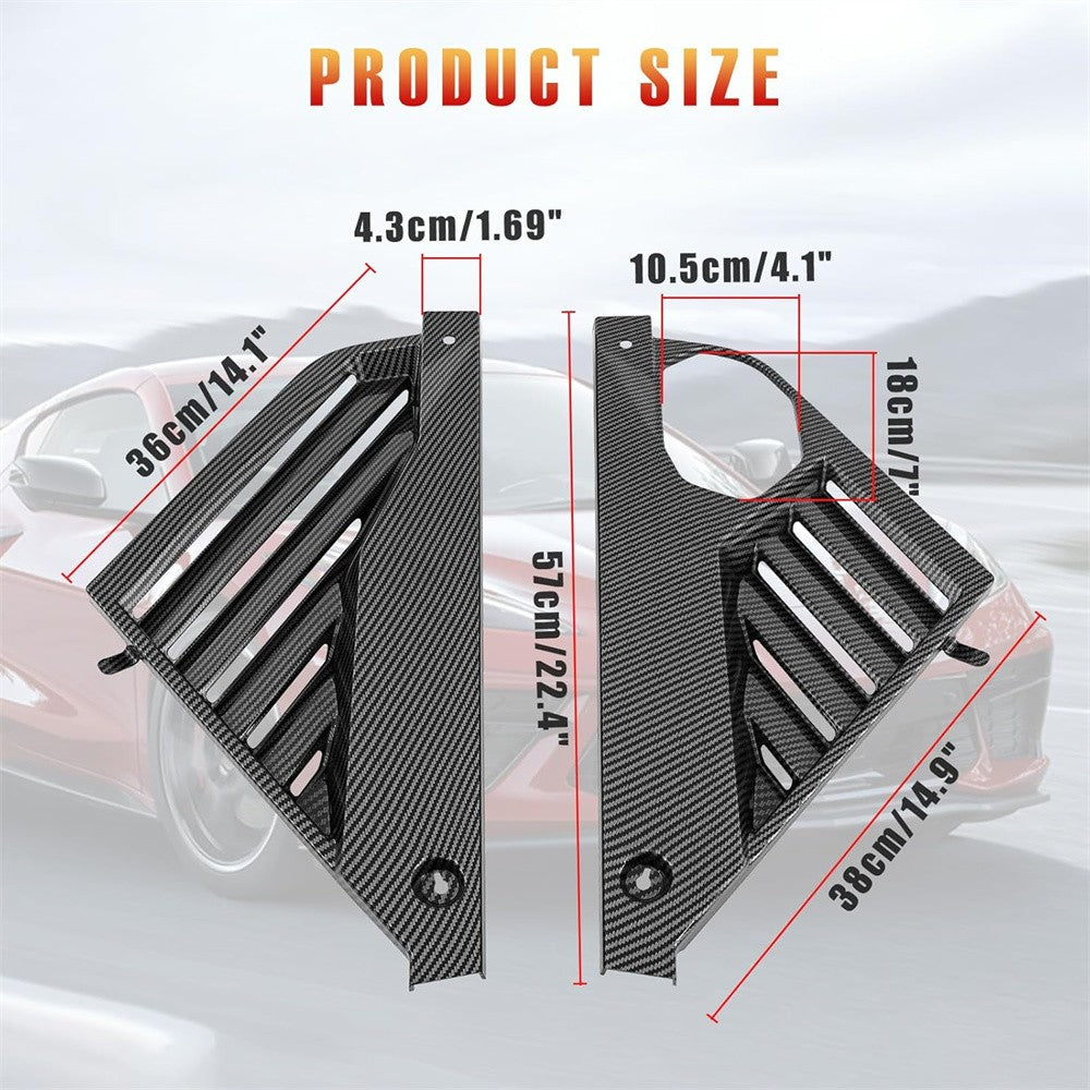 New Car Carbon Fiber Look Engine Bay Panel Cover For Chevy for Corvette C8 2020-2024