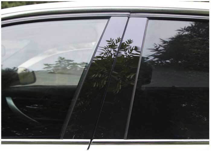 for Honda CRV CR-V 2023-2024 PC Glossy Black Window BC Pillar Post Cover Trim 8X
