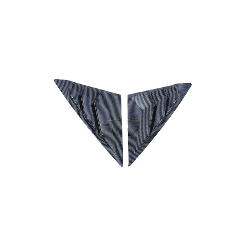 Pair Window Louver Shutter Glossy Black Cover Trim For 2022-23 for Honda for Civic