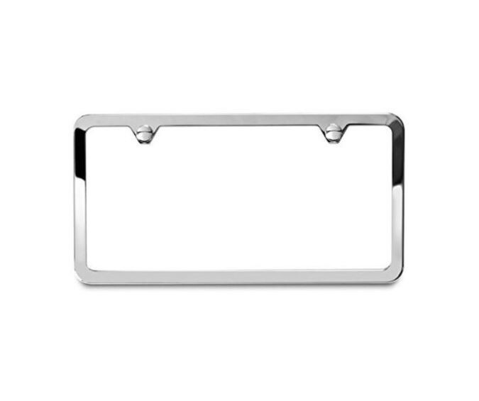 1 piece of car license plate frame cover cap, rear trunk ultra-thin chrome plating, suitable for Cadillacs.