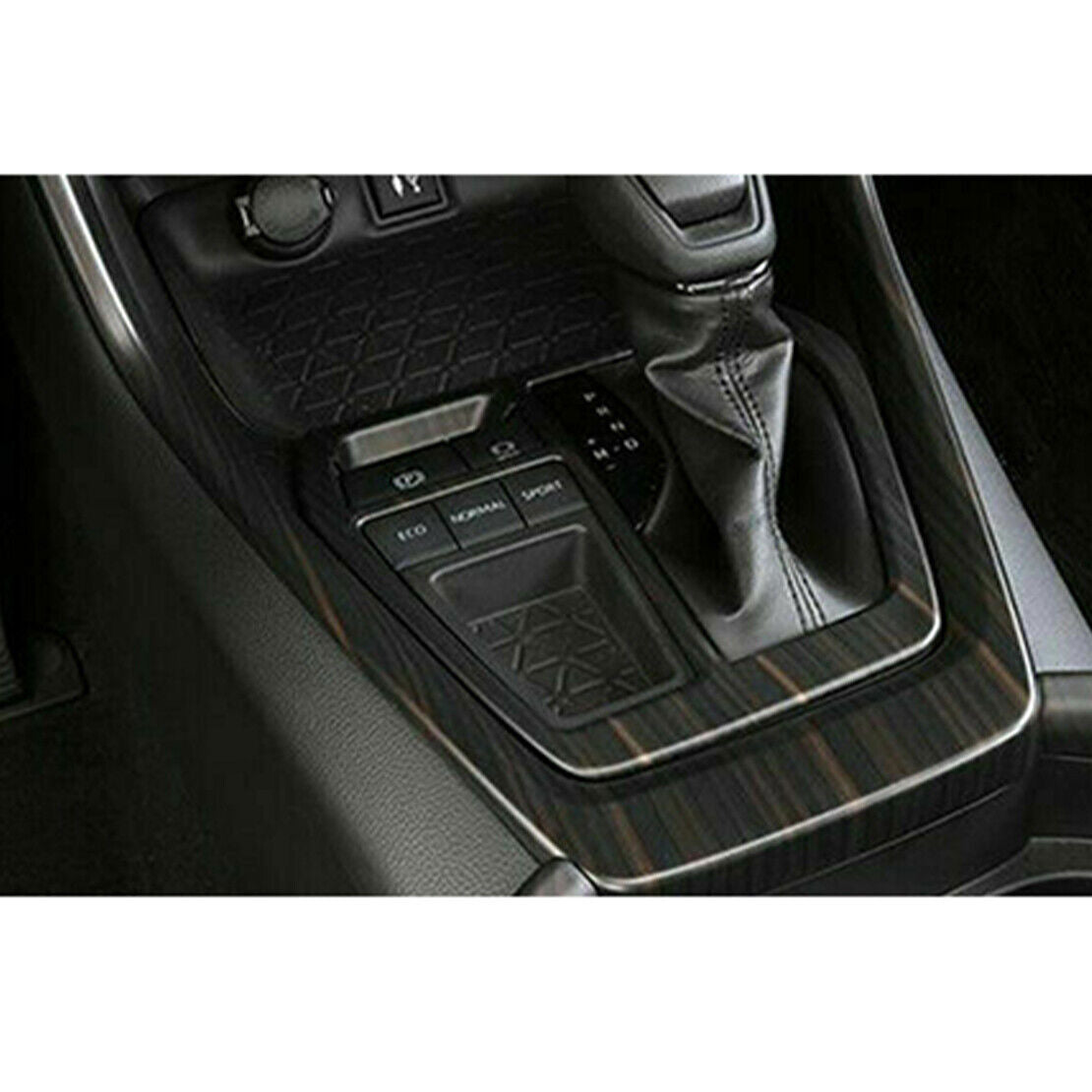 Wood Grain Style Inner Gear Shift Panel Cover Trim ABS for Toyota RAV4 2019-2023