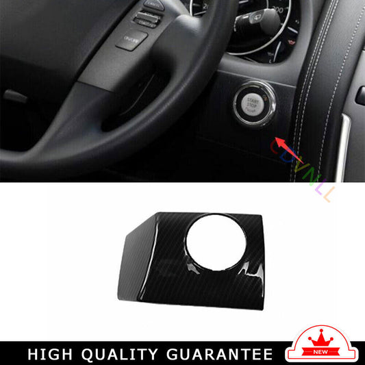 One-Click Startup Frame Cover Trim for Nissan Armada Y62 2017-2020 Carbon Fiber