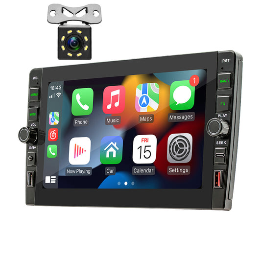 9in Double 2Din Car Stereo Radio Bluetooth For Carplay Android MP5 Player W/Cam
