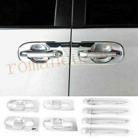 for Toyota for Sienna 2011-2020 ABS Chrome Exterior Door Bowl+Handle Cover Trims set