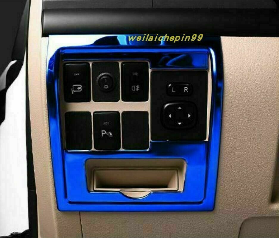 Blue Steel interior Full Dash Trim Kit Cover decor for Toyota for Land Cruiser 16-21