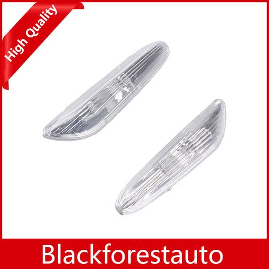 2 Pcs LHRH Turn Indicator Lamp Signal Clear Lens for 04-10 for BMW E60 E61 5-Series
