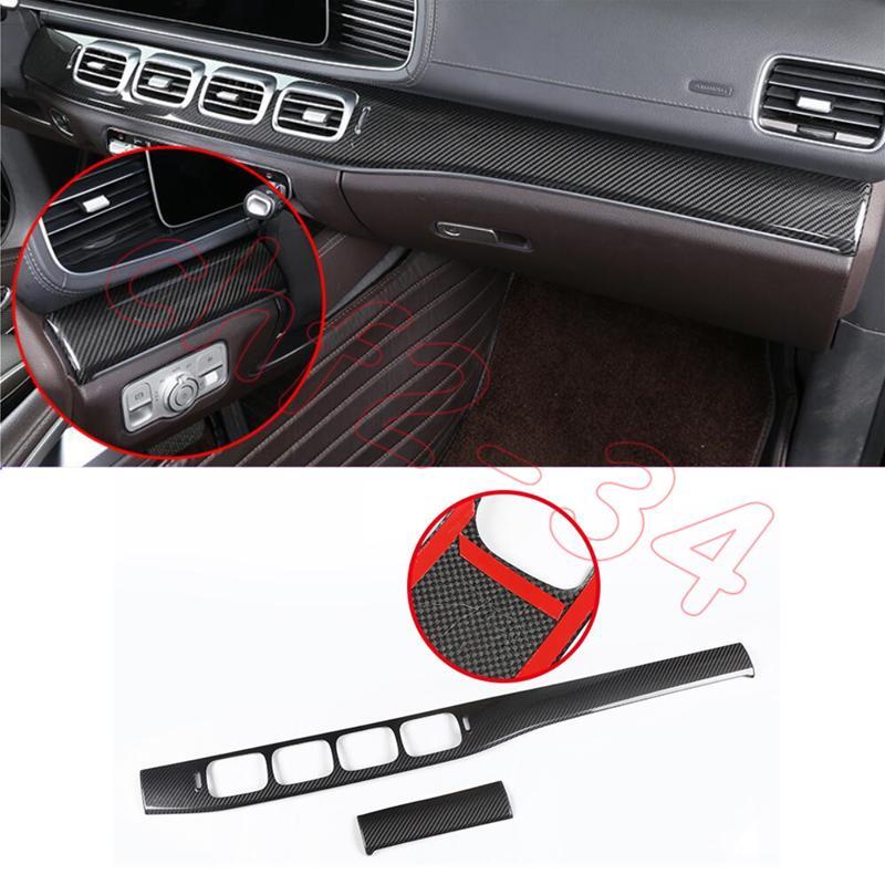 Dry carbon Central Console Instrument Strip Trim Fit for Benz GLE GLS 2020-2022