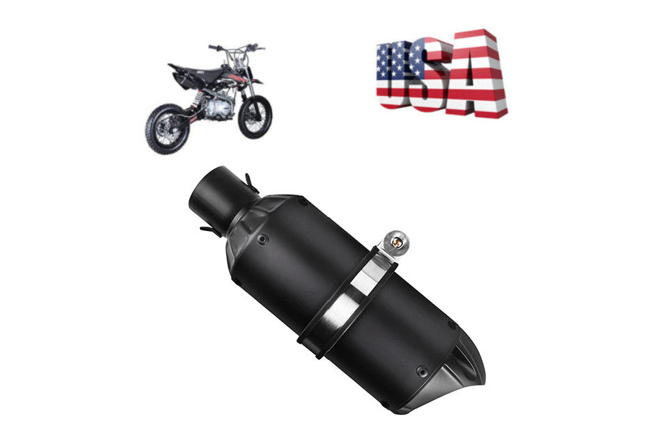 (Black)Universal 1.5-2 Motorcycle Short Exhaust Muffler fits most motorcycles