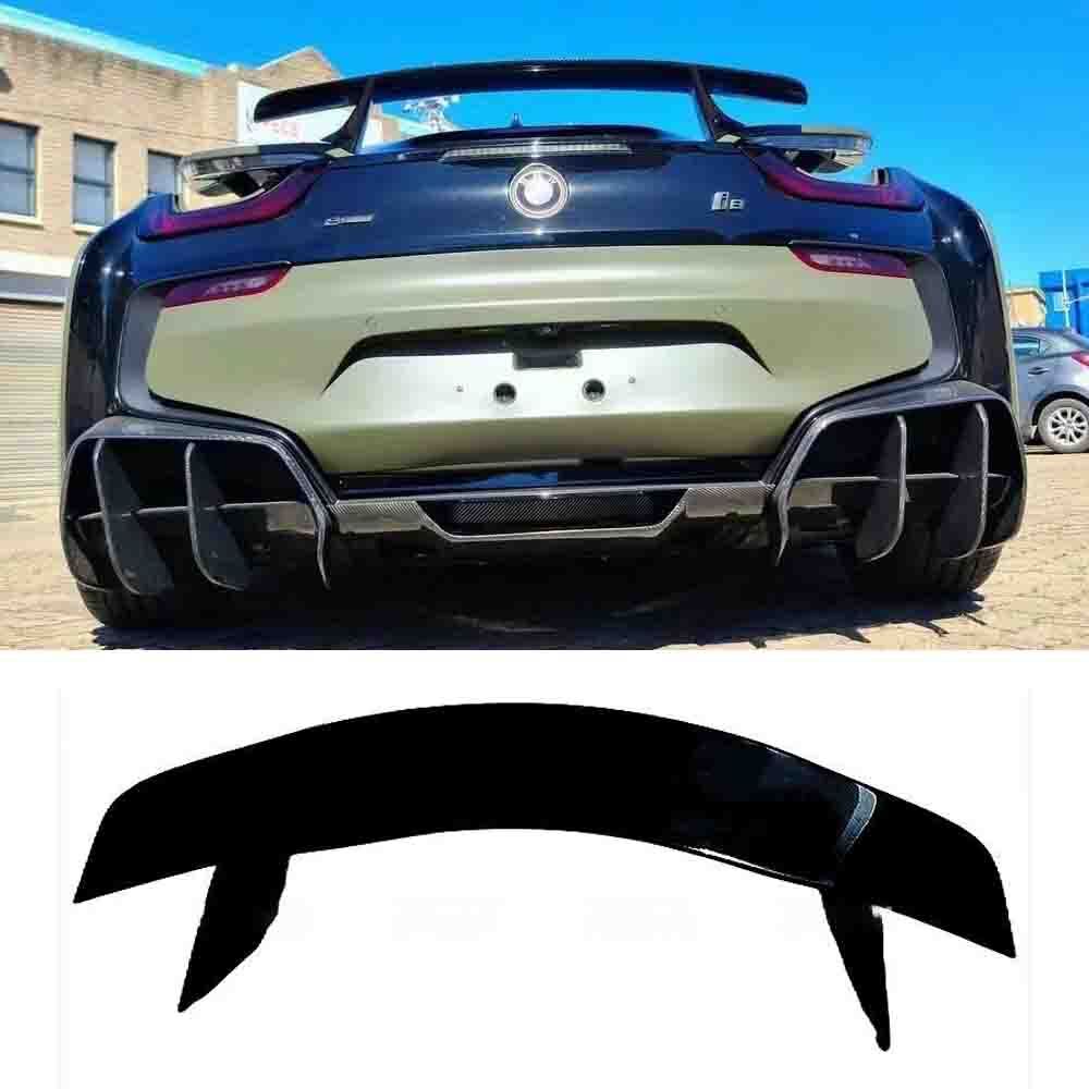 Gloss Black Rear Trunk Spoiler Wing GT Style Rear Lid Fits for BMW i8 2014-2018