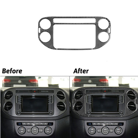 Carbon Fiber Middle Vent Outer Trim Panel for Volkswagen for Tiguan 2013-17
